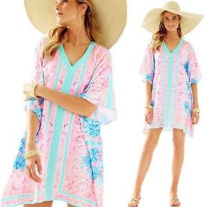 🌴Lilly Pulitzer Pewter Pink Sole Seaurchin Caftan